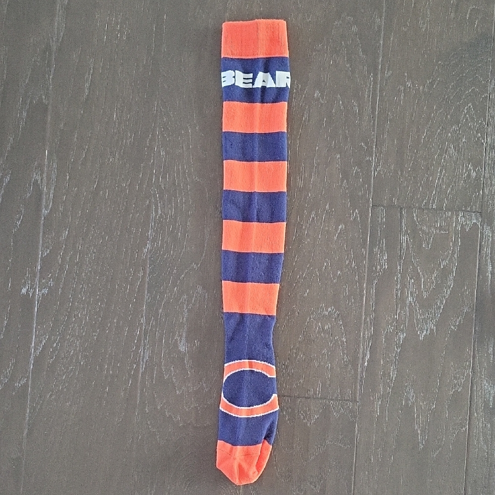 Bears Striped Orange and Blue Knee-High Socks - Picture 4 of 8
